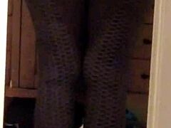 Wife In Leggings Shows Ass