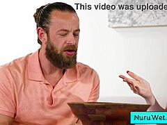 sexy blonde masseuse gives a nice relaxing nuru massage and rub her tits on her client - brad newman sonia harcourt