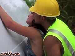 picked up this teen hitchhiker, gave her a handjob, then fucked her hard in the car.