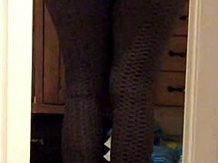 Wife In Leggings Shows Ass