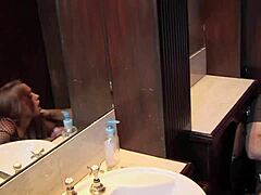 milf slut in red stockings gets fucked doggy style with monster cock