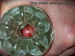 Close-up of Oozing Cum from Monster Cock