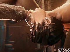 lara getting her guts rocked extended radroachhd