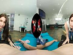 In this vr reality, big booty latina teen experiences intense ass pounding
