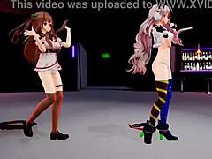 chieri and mememe strip dance
