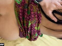 Thai student in a plastic bag dress gets intimate with a big cock