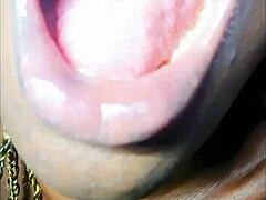 African teen swallows cum