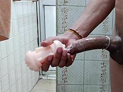 I fuck a sex toy while thinking of my sister-in-law's rich mouth