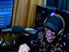 Belinha grabs host tight