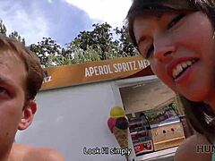 Girl's Public Pickup Adventure