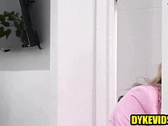 lesbian boss fucks blonde