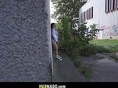 Public Deepthroat Gagging