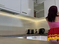 Hottest Redhead Flashes Panties