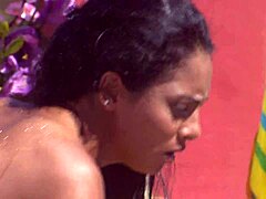 Outdoor Interracial Pool Fuck