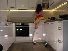 Hottest Redhead Flashes Panties