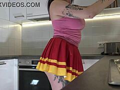 Hottest Redhead Flashes Panties