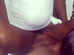 Ebony Riding Sensually