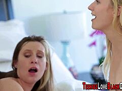 blonde teen rides cock