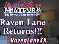 Busty inked sucking cock