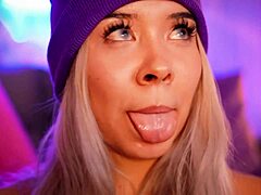 Colombian Blonde Sucks Cock