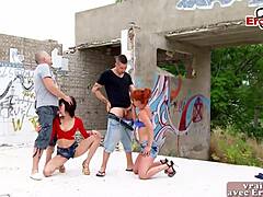 Wild Outdoor Foursome! 🌳