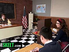 Classroom Threesome Fun