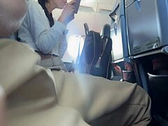 Airplane Handjob Cumshot