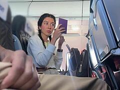 Airplane Handjob Cumshot