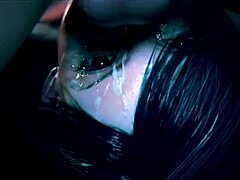 brunette takes cum load