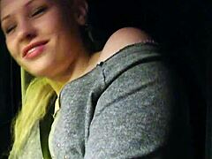 Hitching Blonde Grabs Cock