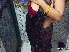 Indian Woman Bathing