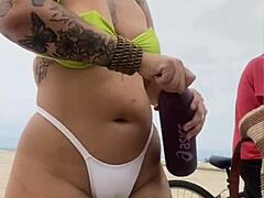 Beach ass tease