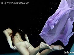 Black-Haired Pool Swim