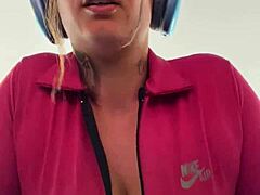 tattooed blonde gym horniness