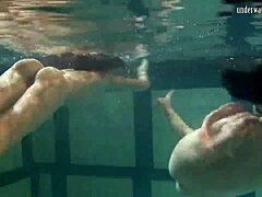 Lesbians Underwater Bouncing Tits