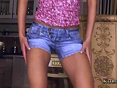 Hot Brunette Dildo Play