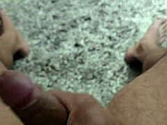 Solo cock stroking