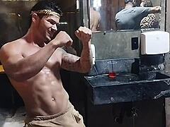 Pussy Pounded in Bathroom