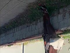 Black Prostitute Shows Body