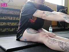 Alternative Girl Stretching