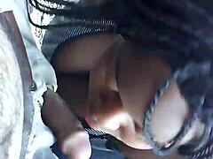 Interracial Public Blowjob