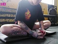 Alternative Girl Stretching