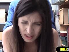 Shoplifter pounded hard