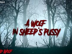 A wolf devours pussy
