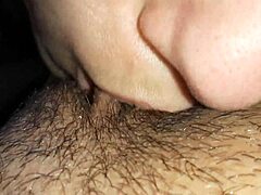 Romantic hairy pussy lick
