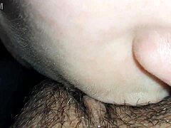 Romantic hairy pussy lick