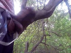 Surprising outdoor cumshot