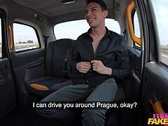 Busty cougar taxi ride