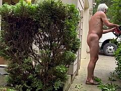 Naked Gardening Exhibitionist