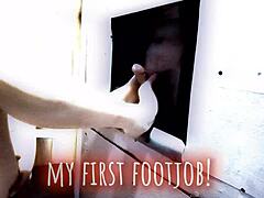 First Footjob Domination